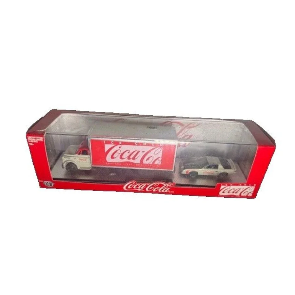 M2 Machines Coca-Cola 1968 Chevrolet C60 Truck & 1985 Chevrolet Camaro IROC-Z.